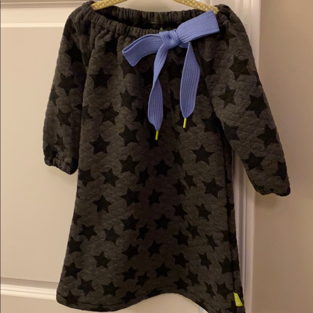 Morgan and Milo Grey quilted sweatshirt dress
